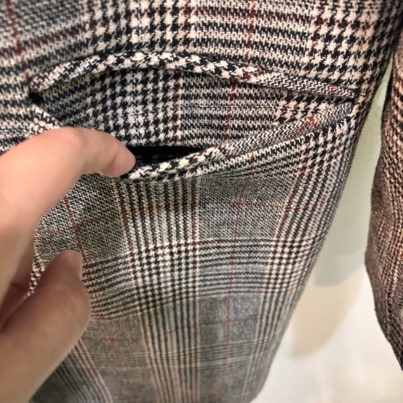 Cole Haan Wool Blend Plaid Overcoat Jacket Women’s Size 10 - Picture 5 of 15